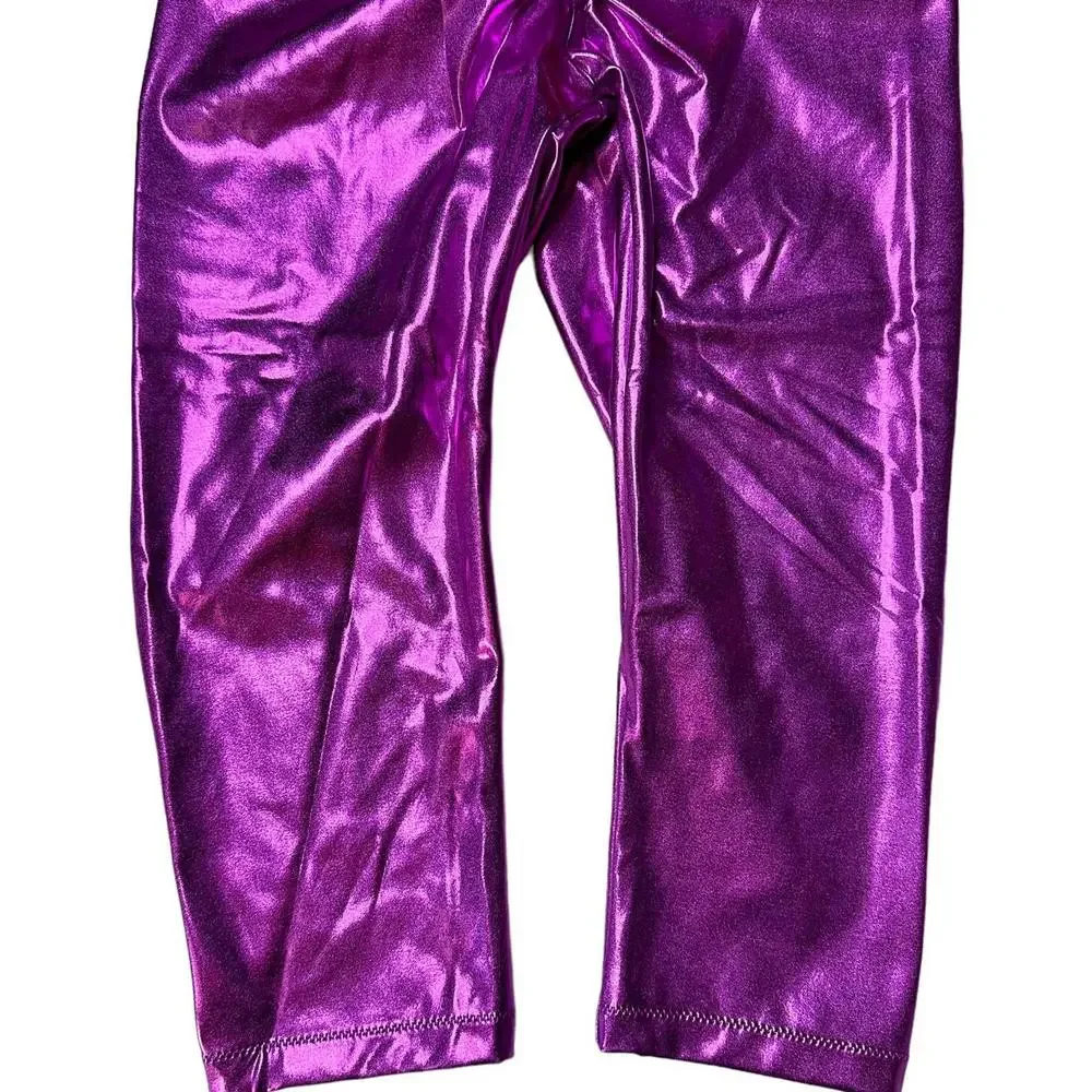NWT Skims Metallic Swim V Waist Cropped Pants in Dragonfruit Women’s XS